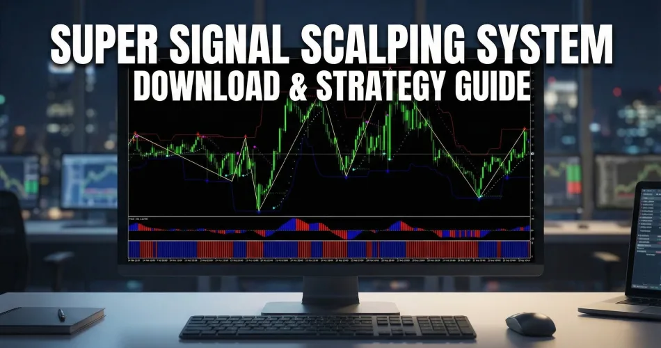 Super Signal Scalping System MT4 Chart showing Buy and Sell entries with Goldminer filter.